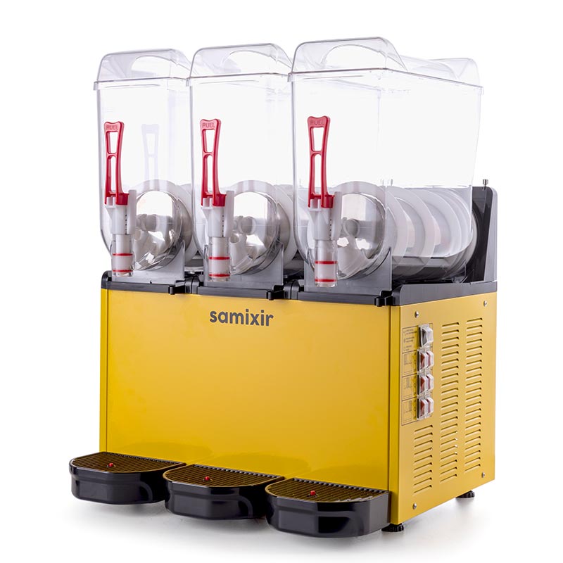 Samixir SLUSH36.Y Ice Slush Triple Milkshake Meyve Suyu Dispenseri, 12+12+12 L, Sarı — Samixir — Görsel 2
