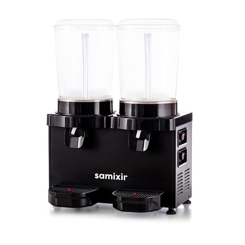 Samixir SS20 Twin Panaromik Fıskiyeli Soğuk İçecek Dispenseri, 10 L+10 L, Siyah — Samixir — Görsel 2