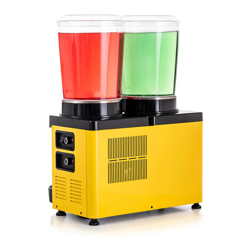 Samixir SS20 Twin Panaromik Fıskiyeli Soğuk İçecek Dispenseri, 10 L+10 L, Sarı — Samixir — Görsel 3
