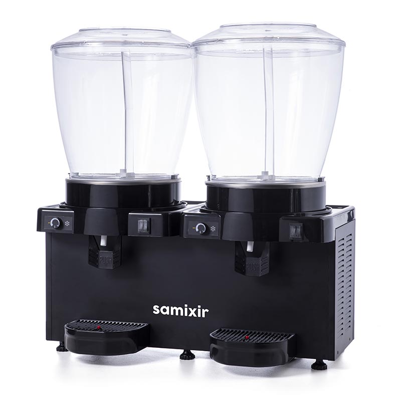Samixir SS44 Panaromik Analog Twin Soğuk İçecek Dispenseri, 22+22 L, Fıskiyeli, Siyah — Samixir — Görsel 2