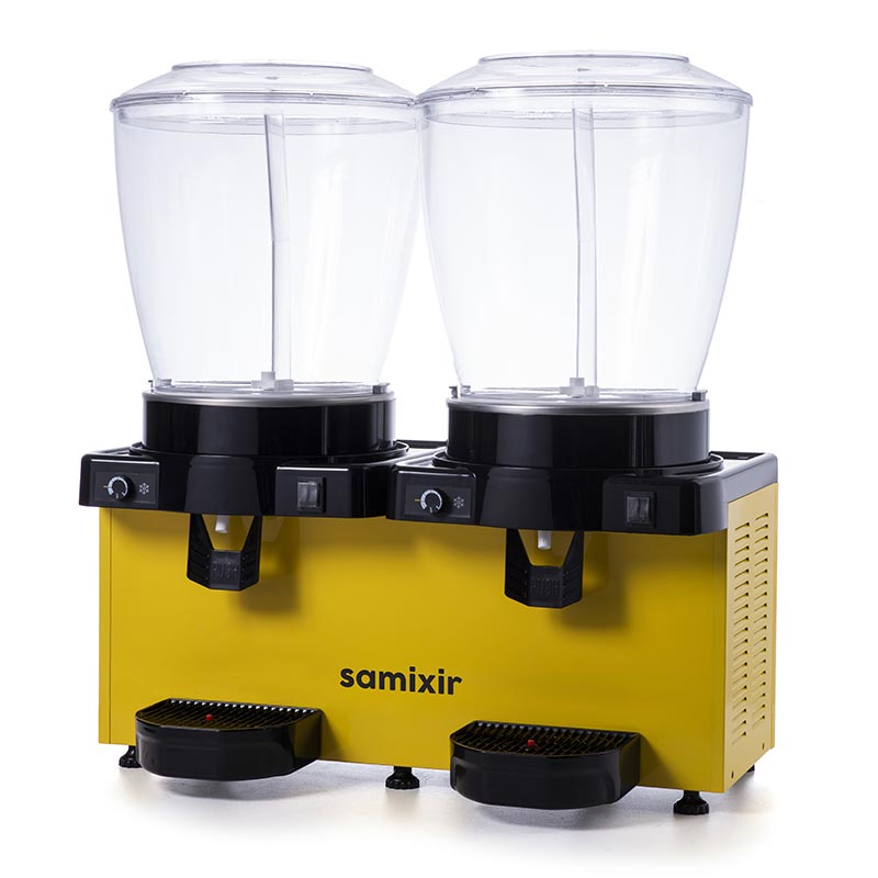 Samixir SS44 Panaromik Analog Twin Soğuk İçecek Dispenseri, 22+22 L, Fıskiyeli, Sarı — Samixir — Görsel 2