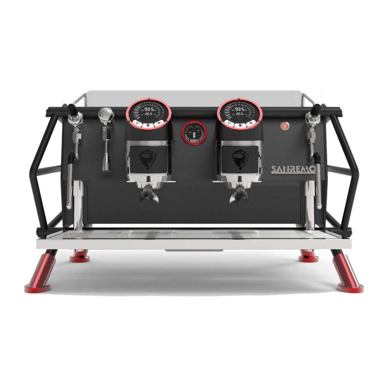 Sanremo Racer Naked Multiboiler Tam Otomatik Espresso Kahve Makinesi, 2 Gruplu, Siyah-Kırmızı — Sanremo — Görsel 2