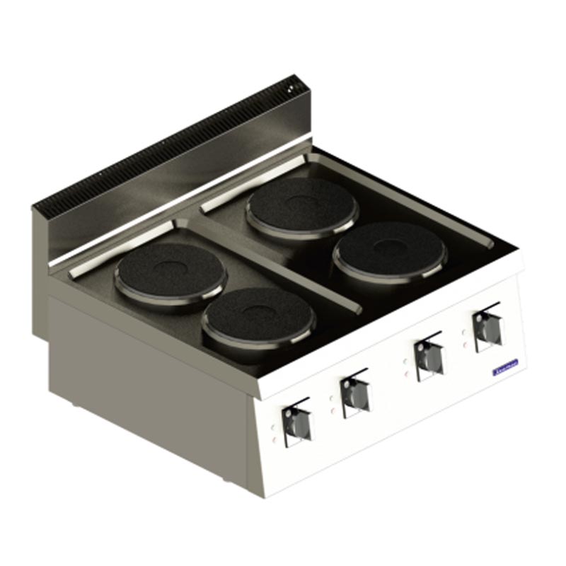 Seamac 700 Seri SEO870 4 Gözlü Ocak, 80x70x30 cm, Elektrikli — Seamac