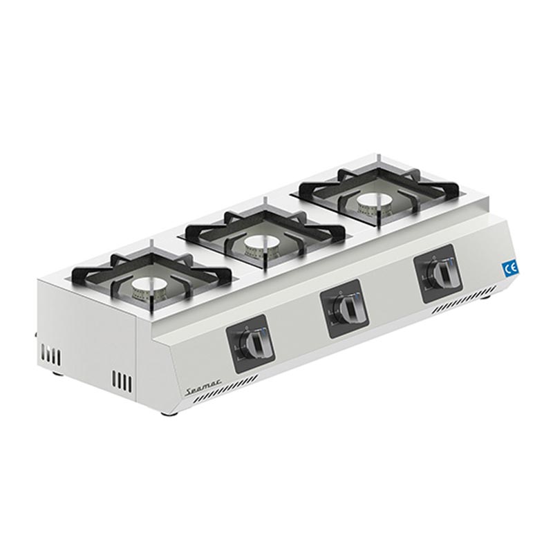 Seamac OG3.LPG Üçlü Set Üstü Ocak, 20x20 cm, LPG — Seamac