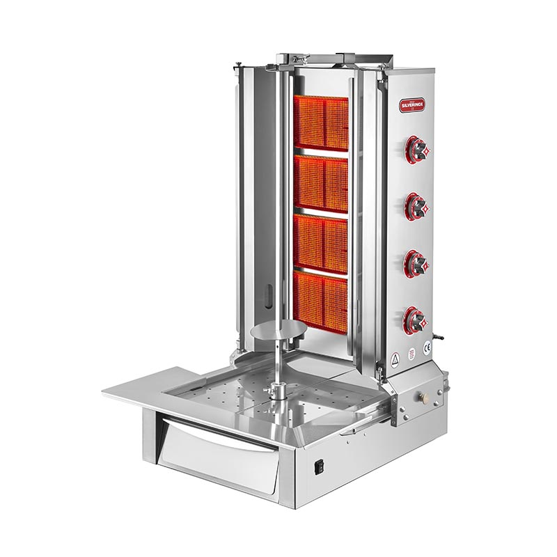 SilverInox 2166-A4 Alttan Motorlu Döner Ocağı, 4 Radyanlı, Doğalgazlı — SilverInox — Görsel 2