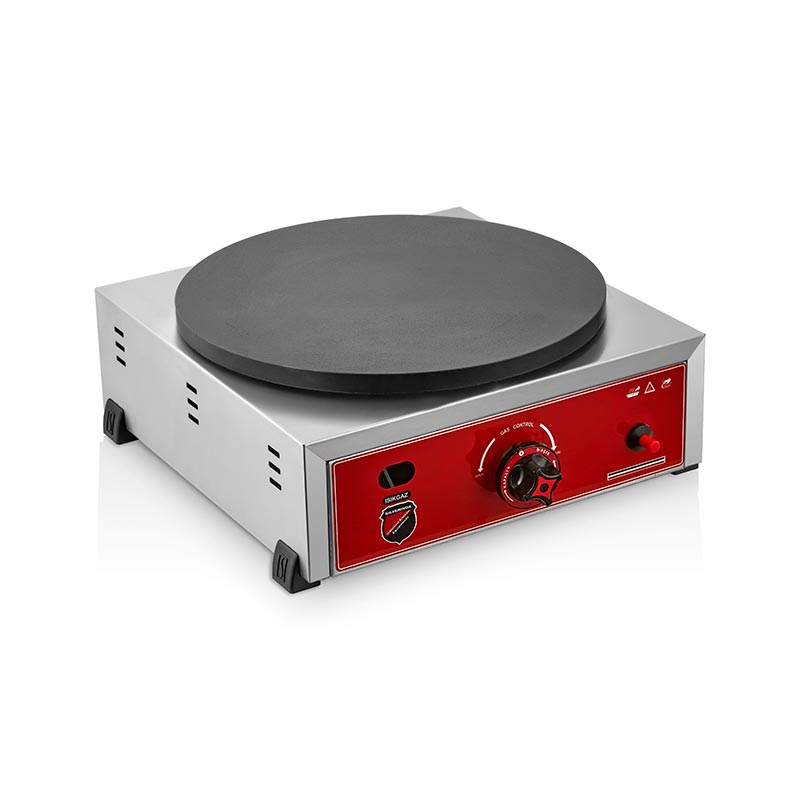 SilverInox 2177-G Pleyt Krep Makinesi, Tekli, 40 cm, Doğalgazlı, Inox — SilverInox