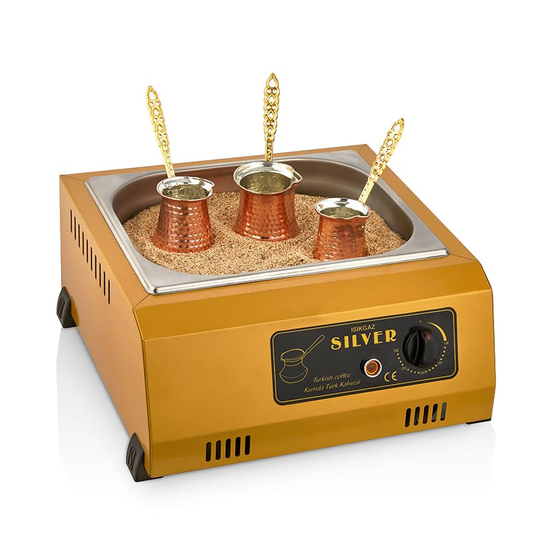 SilverInox 2179-G Kumda Kahve Makinesi, Gold — SilverInox