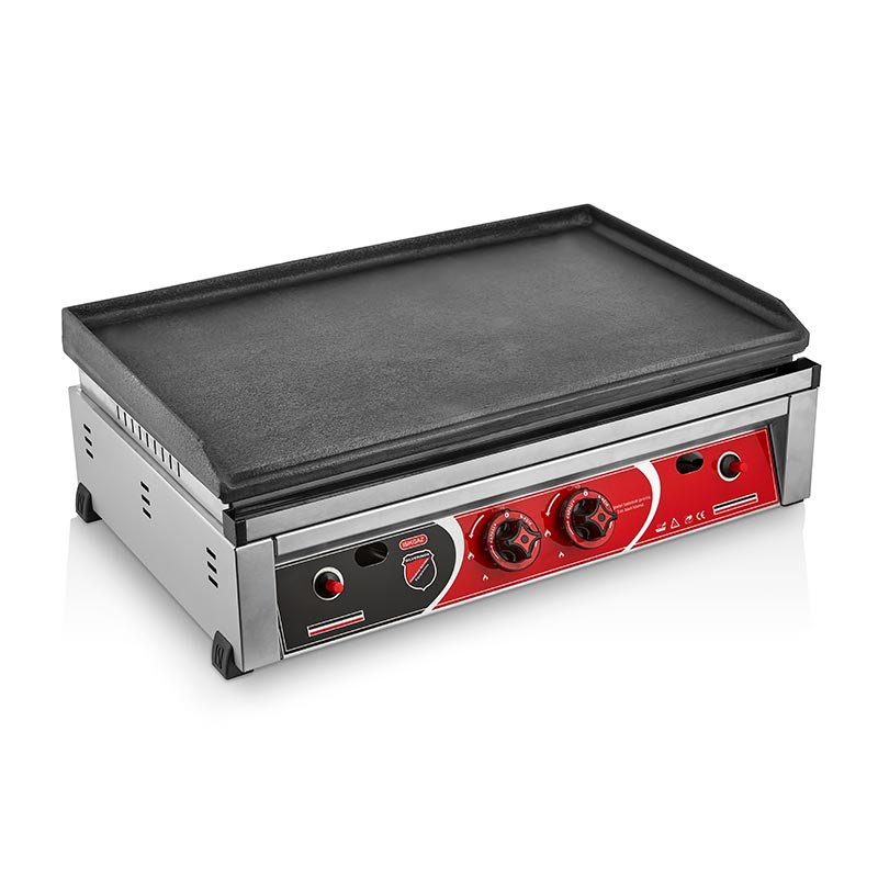 SilverInox 2602-DZ Düz Döküm Izgara, 70 cm, LPG — SilverInox