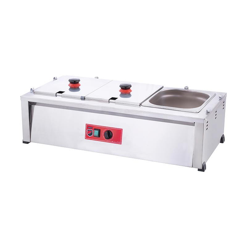 SilverInox BM03 Camsız Benmari, 3'lü, Elektrikli — SilverInox