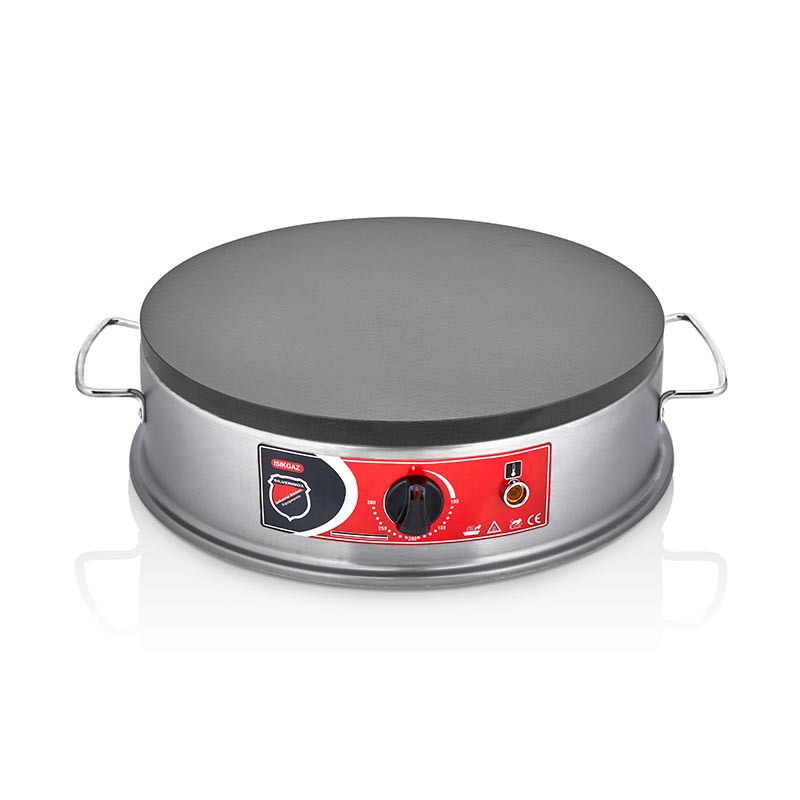 SilverInox CRP-03 Krep Makinesi, 40 cm, Elektrikli, Gri — SilverInox