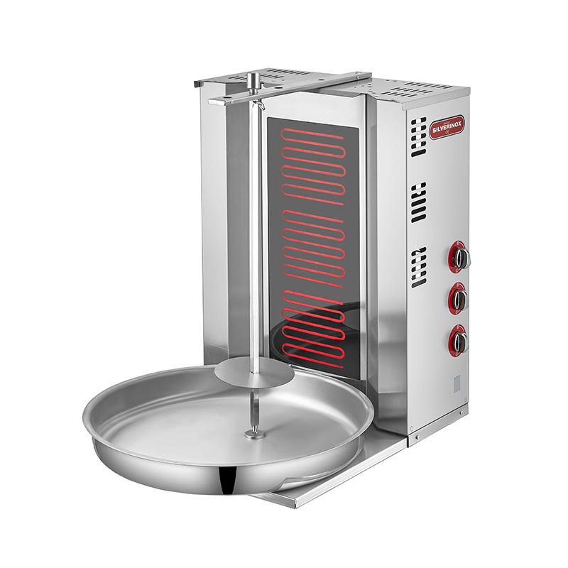 SilverInox ED-06 Döner Ocağı, 3 Radyanlı, Elektrikli — SilverInox