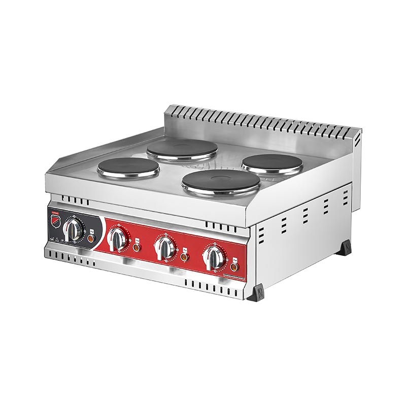 SilverInox EP-04 4 Gözlü Pleyt Isıtıcı, Elektrikli — SilverInox