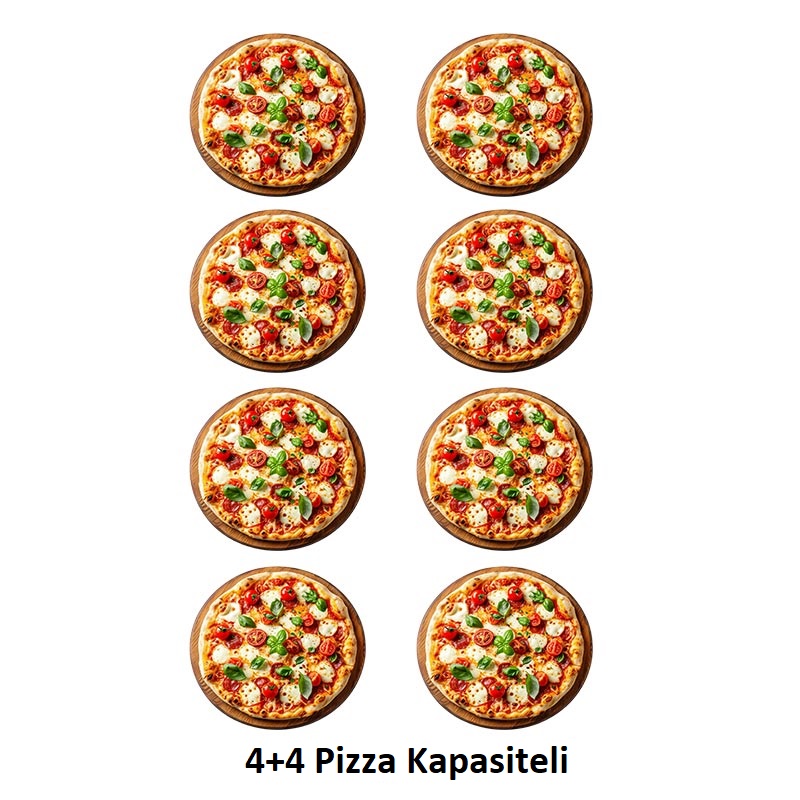 SilverInox PF-62-D 30 cm x 8 Pizza Kapasiteli Çift Katlı Pizza Fırını, Elektrikli — SilverInox — Görsel 2