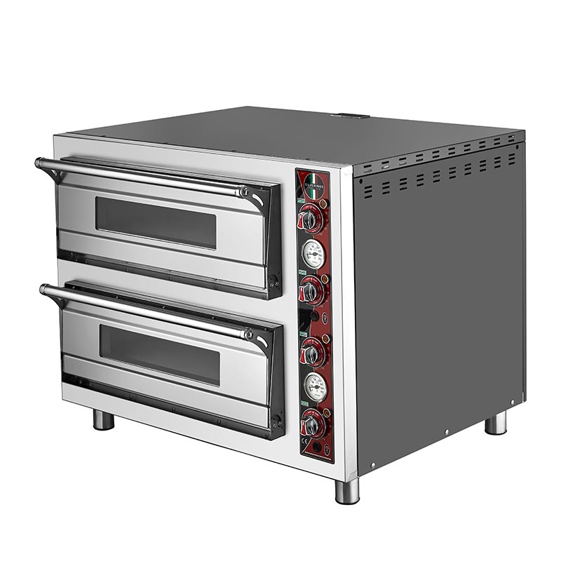 SilverInox PF-92-D 30 cm x 12 Pizza Kapasiteli Çift Katlı Pizza Fırını, Elektrikli — SilverInox