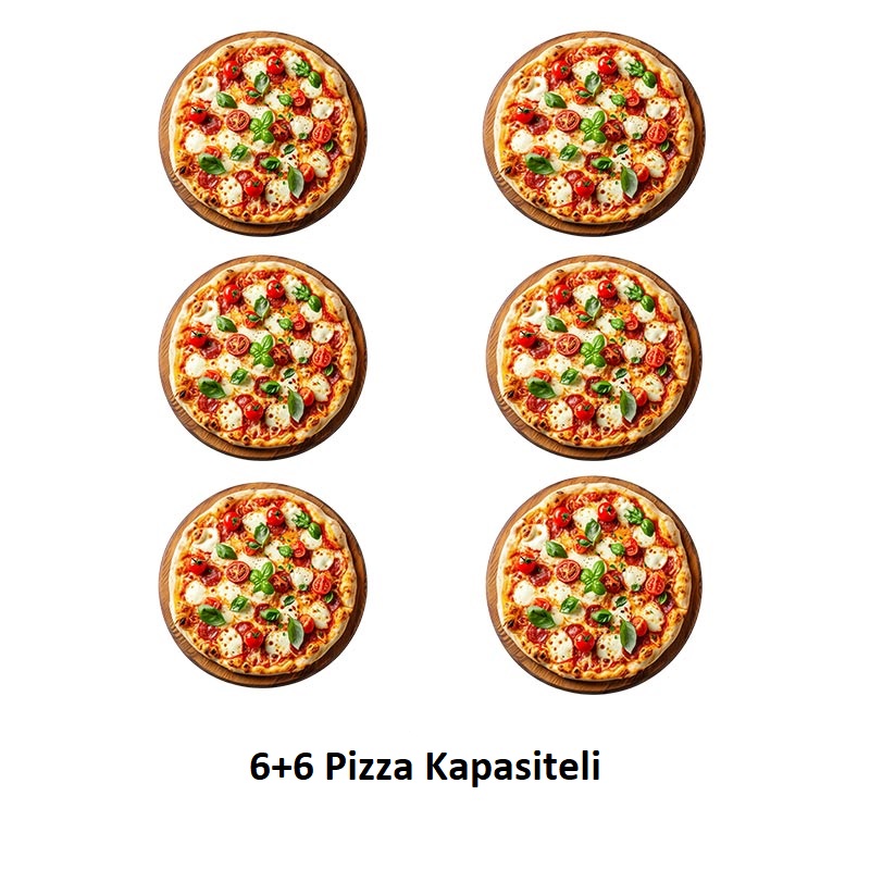 SilverInox PF-92-D 30 cm x 12 Pizza Kapasiteli Çift Katlı Pizza Fırını, Elektrikli — SilverInox — Görsel 2