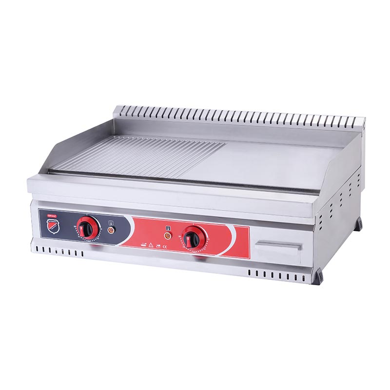 SilverInox PGE-60-Y 600 Seri Yarı Oluklu Izgara, 60x60 cm, Elektrikli — SilverInox