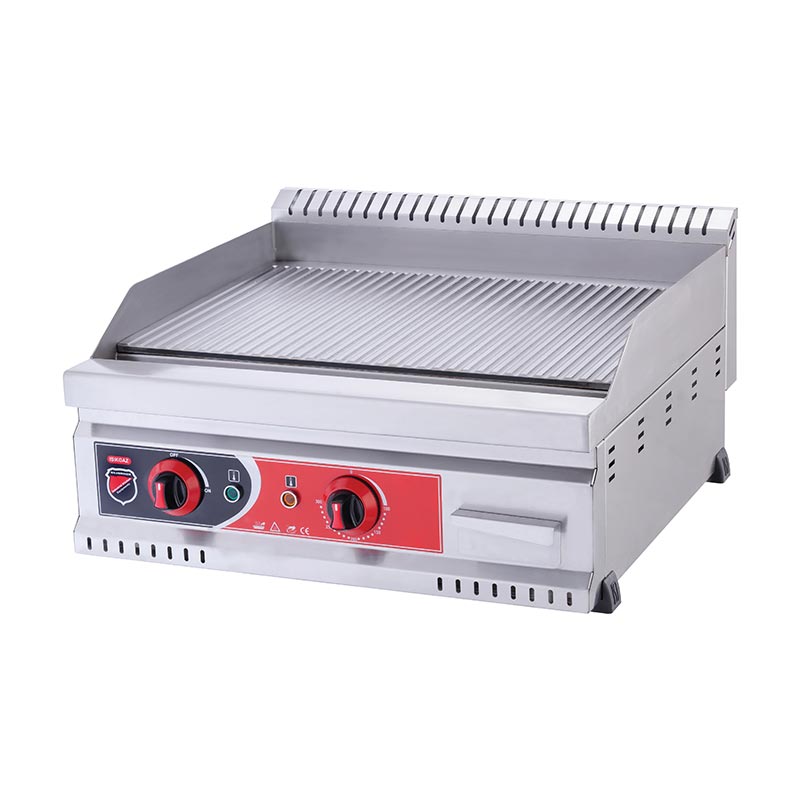 SilverInox PGE-80-D 600 Seri Düz Pleyt Izgara, 80x80 cm, Elektrikli — SilverInox