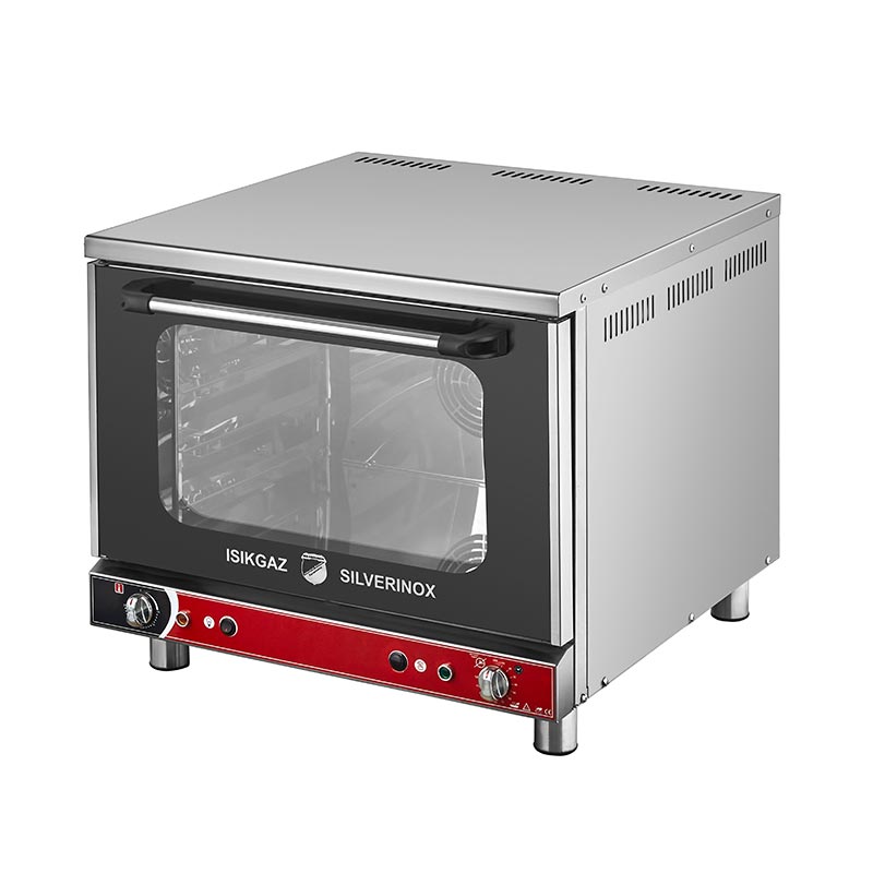 SilverInox PT-4K Manuel Patisseri Fırın, 46x33 cm 4 Tepsi Kapasiteli, Elektrikli — SilverInox