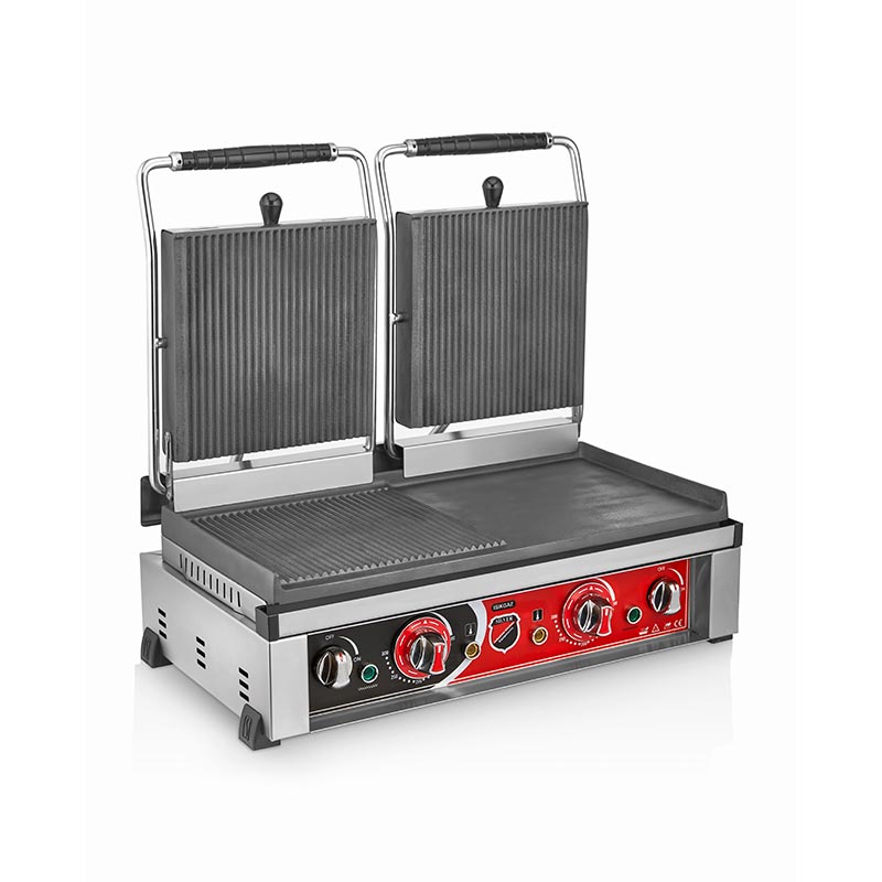 SilverInox SS-20D Style Çift Kapaklı Tost Makinesi, 20 Dilim, Elektrikli — SilverInox