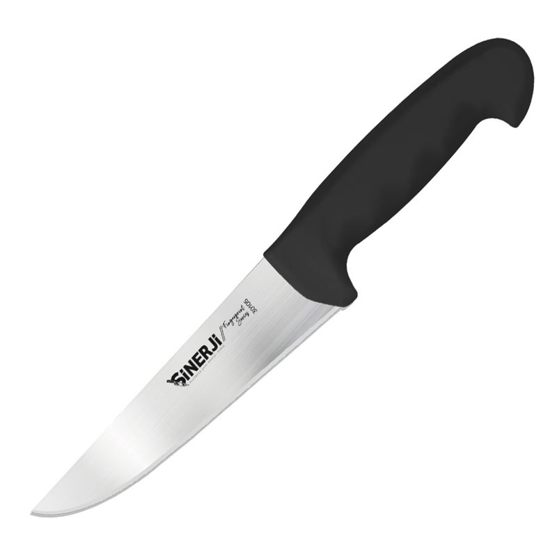 Sinerji Fingerprint No 5 Plastik Saplı Kasap Bıçağı, 25 cm, Siyah — Sinerji