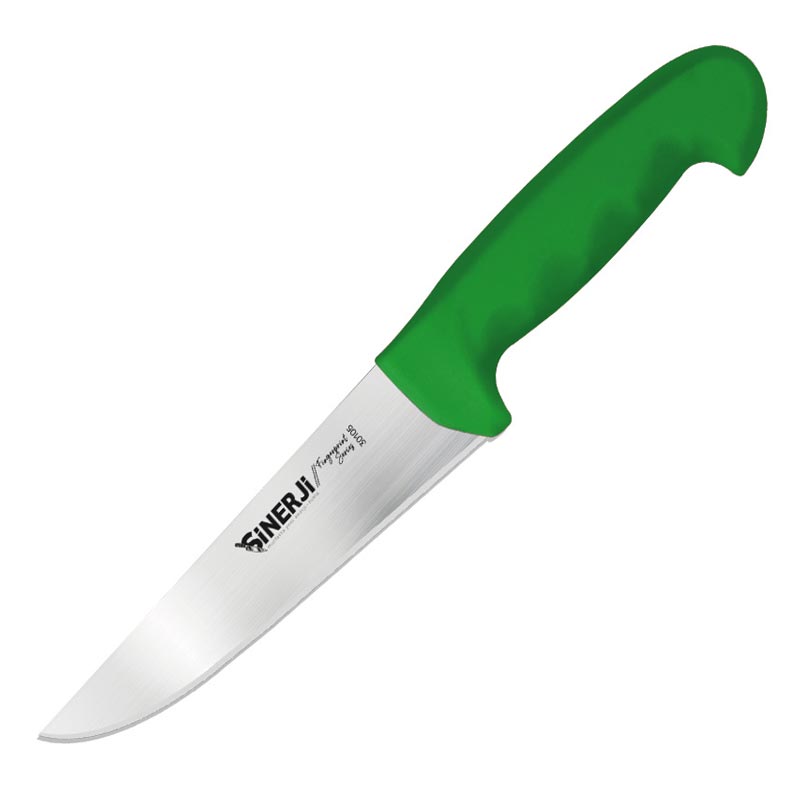 Sinerji Fingerprint No 5 Plastik Saplı Kasap Bıçağı, 25 cm, Yeşil — Sinerji — Görsel 1