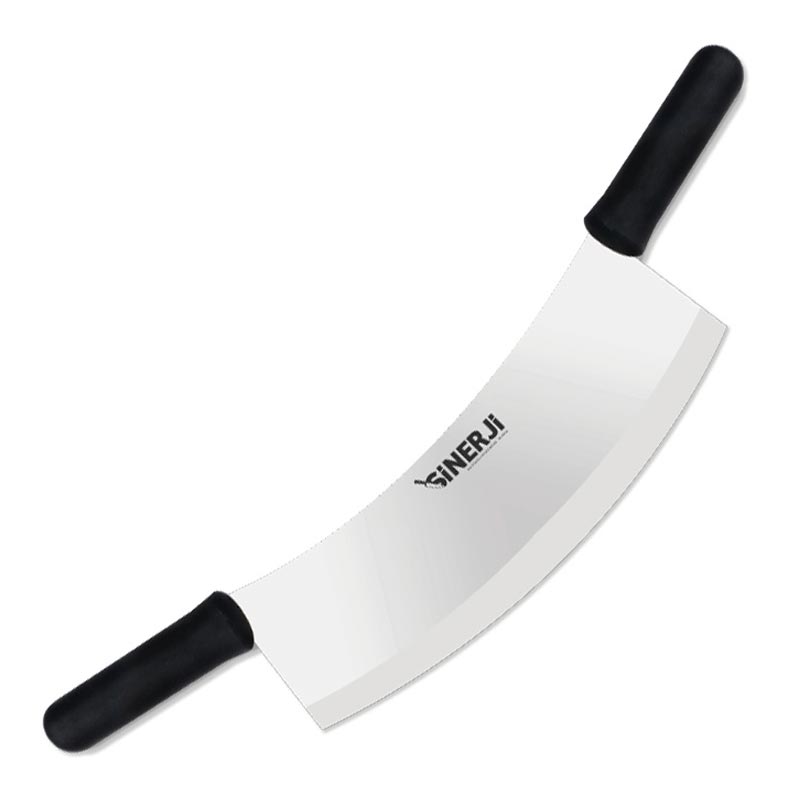 Sinerji Plastik Saplı Paslanmaz Çift Saplı Zırh, 30 cm, Siyah