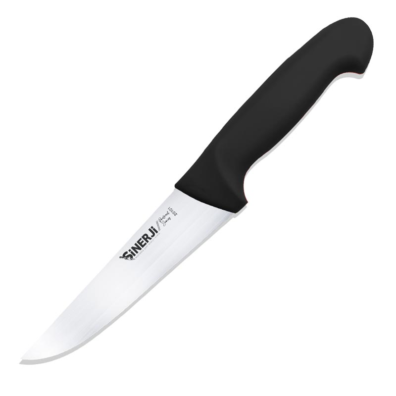 Sinerji Protrend No 1 Plastik Saplı Kasap Bıçağı, 14.5 cm, Siyah — Sinerji