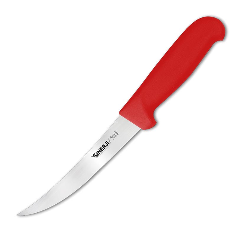 Sinerji Protrend No 2 Plastik Saplı Kıvrık Sıyırma Bıçağı, 15 cm, Kırmızı — Sinerji
