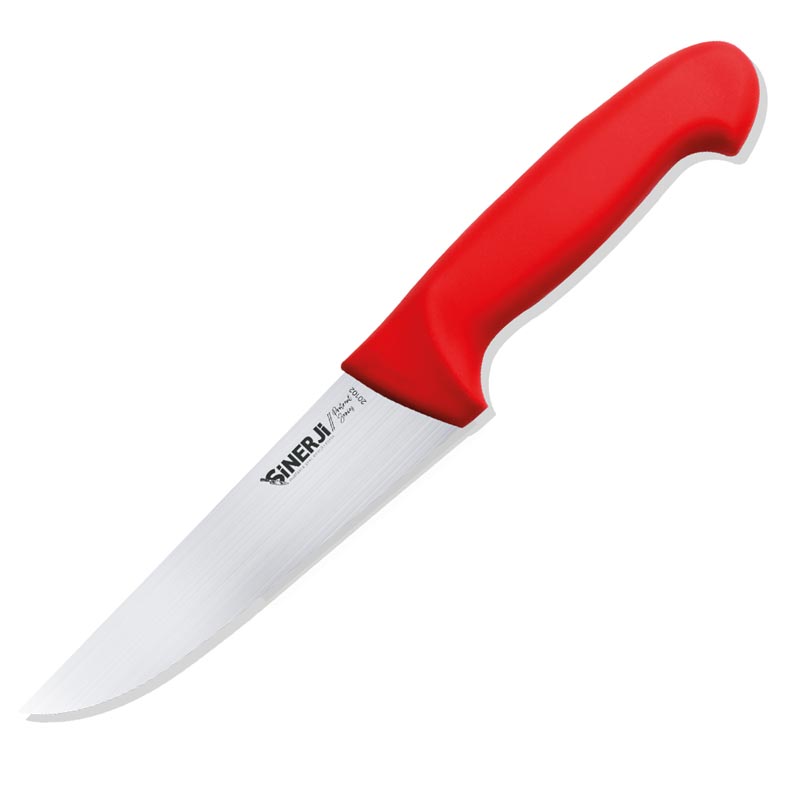 Sinerji Protrend No 2 Plastik Saplı Kasap Bıçağı, 16.5 cm, Kırmızı — Sinerji