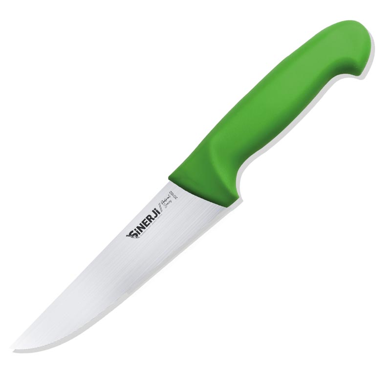 Sinerji Protrend No 2 Plastik Saplı Kasap Bıçağı, 16.5 cm, Yeşil — Sinerji