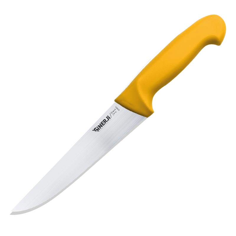 Sinerji Protrend No 4 Plastik Saplı Kasap Bıçağı, 21 cm, Sarı — Sinerji