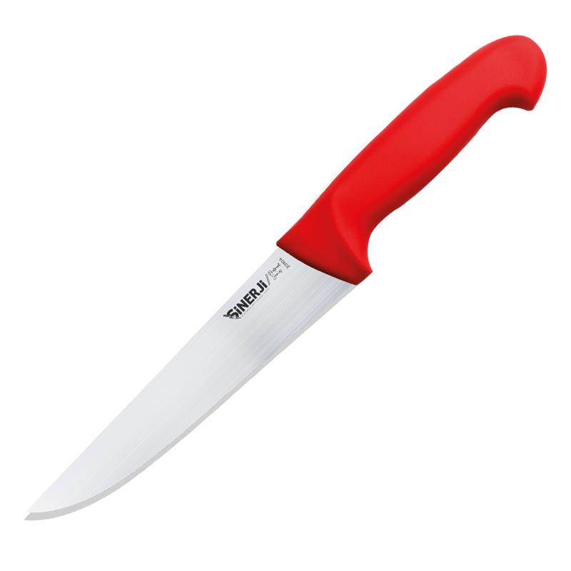 Sinerji Protrend No 4 Plastik Saplı Kasap Bıçağı, 21 cm, Kırmızı — Sinerji