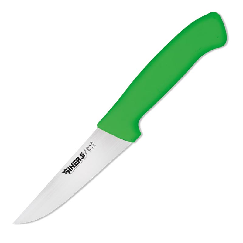 Sinerji Silver No 0 Plastik Saplı Kasap Bıçağı, 12.5 cm, Yeşil — Sinerji