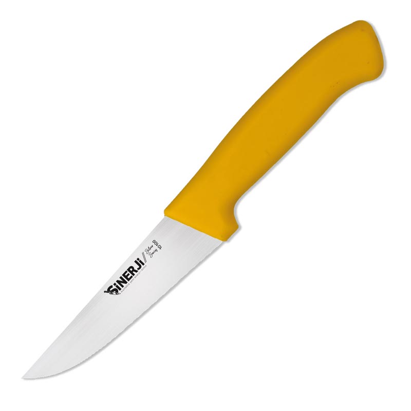 Sinerji Silver No 0 Plastik Saplı Kasap Bıçağı, 12.5 cm, Sarı — Sinerji