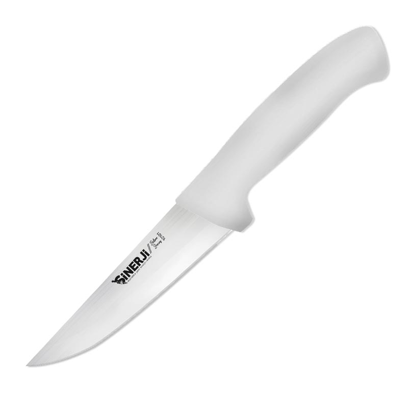 Sinerji Silver No 1 Plastik Saplı Kasap Bıçağı, 14 cm, Beyaz — Sinerji