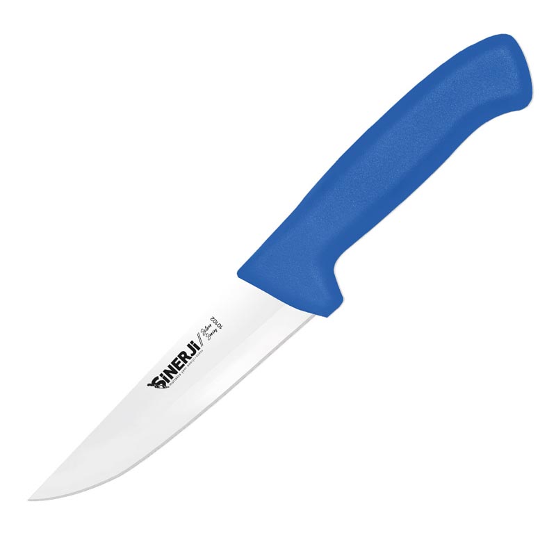Sinerji Silver No 2 Plastik Saplı Kasap Bıçağı, 16 cm, Mavi — Sinerji