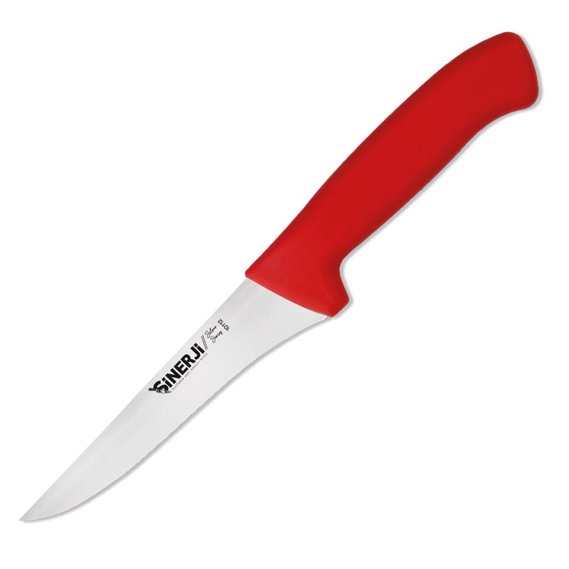 Sinerji Silver No 2 Plastik Saplı Kemik Sıyırma Bıçağı, 16 cm, Kırmızı — Sinerji