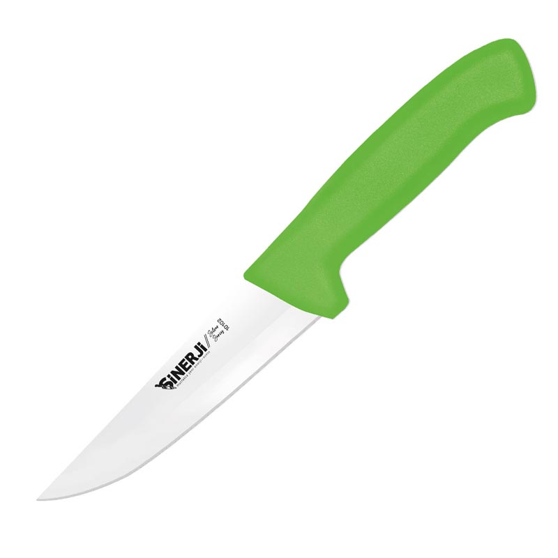 Sinerji Silver No 2 Plastik Saplı Kasap Bıçağı, 16 cm, Yeşil — Sinerji