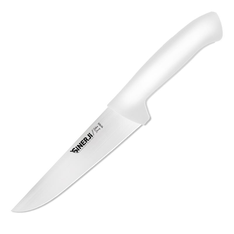Sinerji Silver No 3 Plastik Saplı Kasap Bıçağı, 18 cm, Beyaz — Sinerji