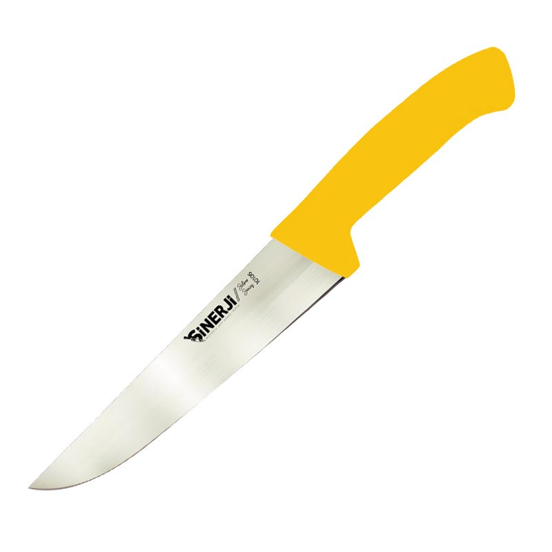Sinerji Silver No 5 Plastik Saplı Kasap Bıçağı, 25 cm, Sarı — Sinerji