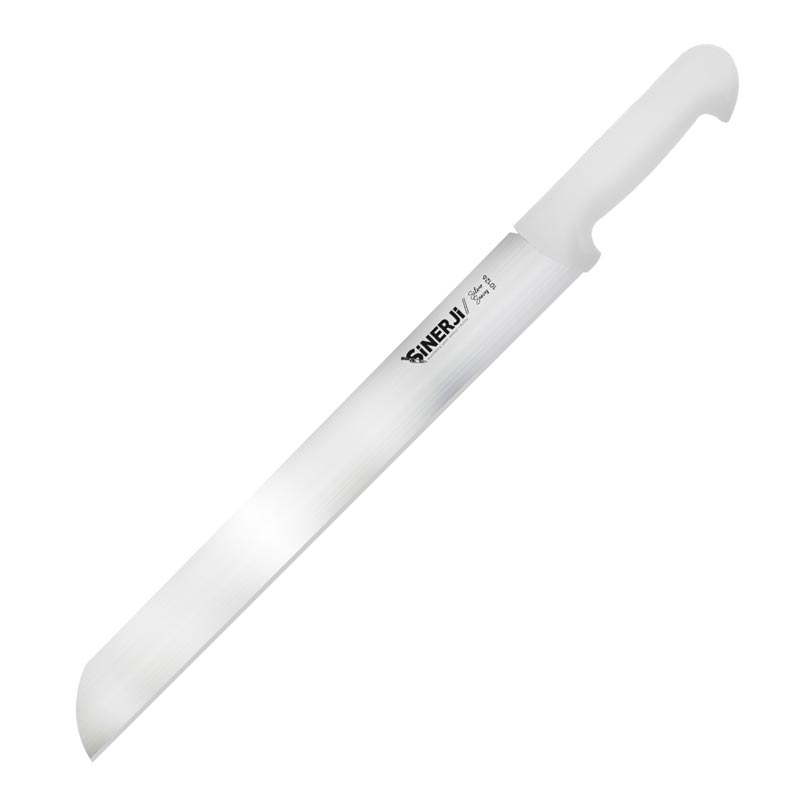 Sinerji Silver Plastik Saplı Kaşar Bıçağı, 35 cm, Beyaz — Sinerji
