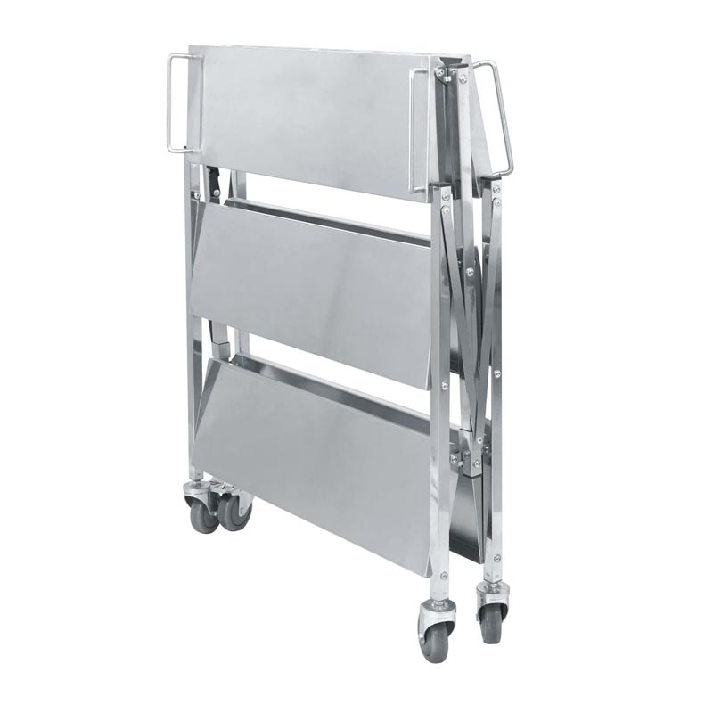 Smart Chef 102102 Paslanmaz Çelik 3 Katlı Katlanır Servis Arabası, 88.5x50.1x96 cm — Smart Chef — Görsel 2