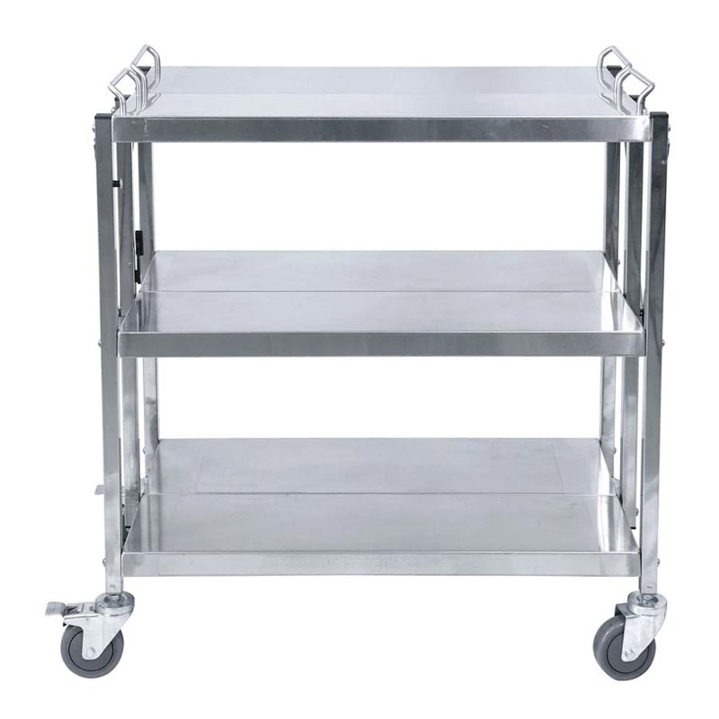 Smart Chef 102102 Paslanmaz Çelik 3 Katlı Katlanır Servis Arabası, 88.5x50.1x96 cm — Smart Chef — Görsel 3