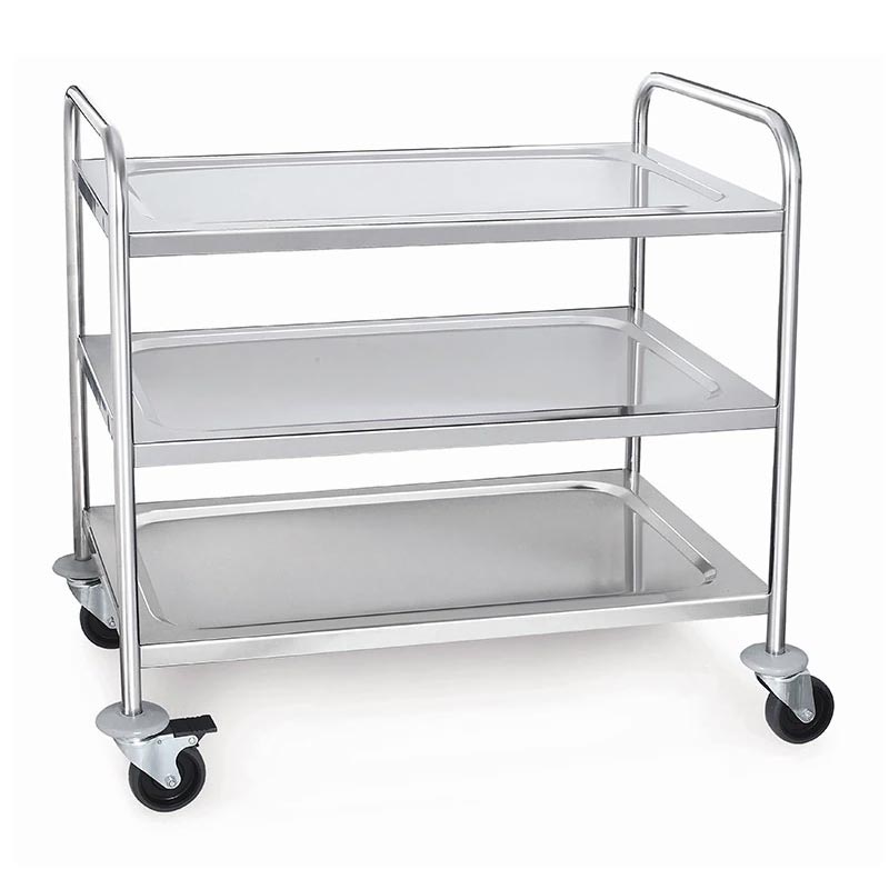 Smart Chef X1101 Paslanmaz Çelik 3 Katlı Servis Arabası, 84.5x52.5x94 cm — Smart Chef