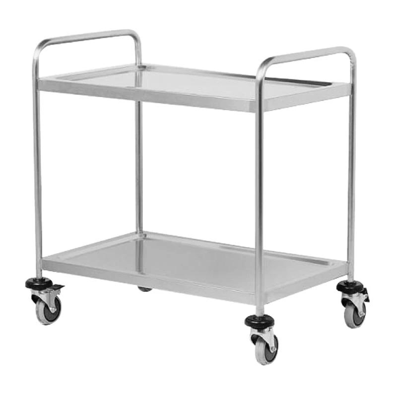 Smart Chef X1104 Paslanmaz Çelik 2 Katlı Servis Arabası, 84.5x52.5x94 cm — Smart Chef