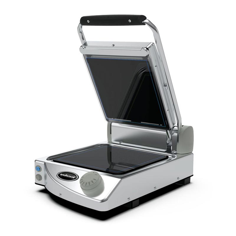 Spidocook SP 010 P Düz Yüzey Seramik Camlı Izgara & Tost Makinesi, Elektrikli