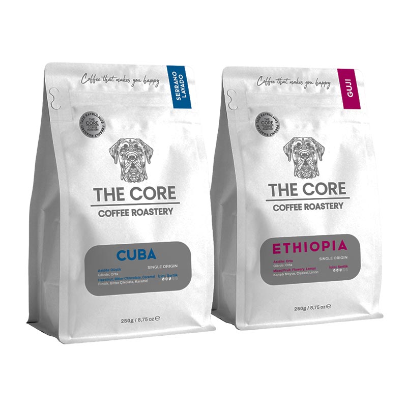 The Core Forte Ethiopia Guji + Cuba Serrano Lavado Filtre Çekirdek Kahve, 500 gr — The Core