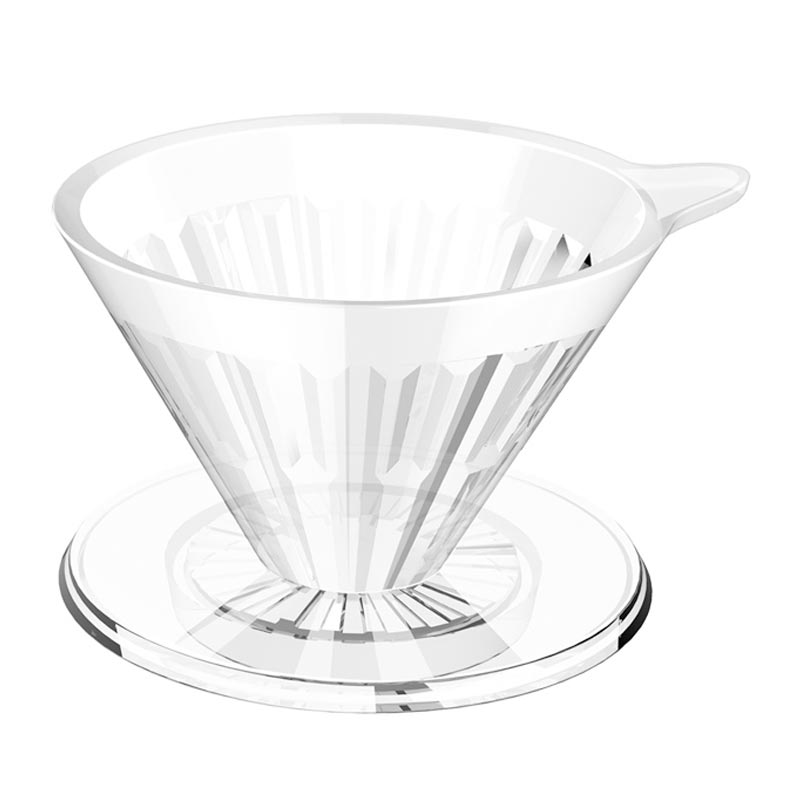 Timemore Crystal Eye 01 V60 Plastik Dripper, 2 Fincan