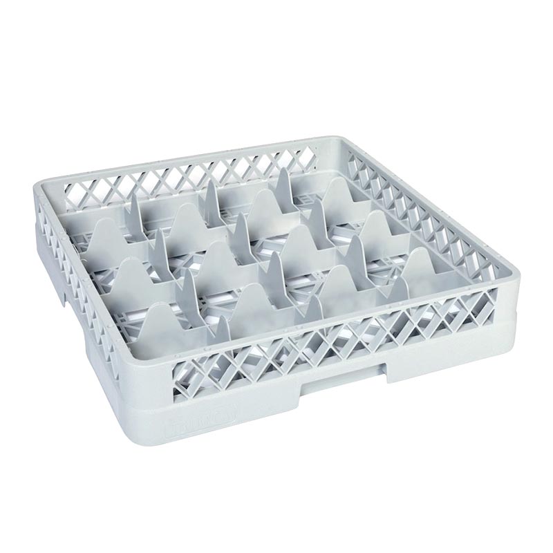 Tribeca Bardak Basketi, 16 Bölmeli, 500x500x100 mm, Gri — Tribeca