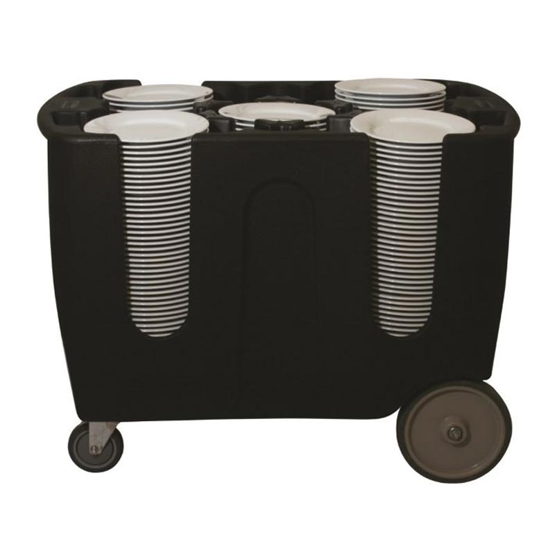 Tribeca Tabak Taşıma Arabası, 6 Bölmeli, 1100x710x800 mm, Siyah — Tribeca